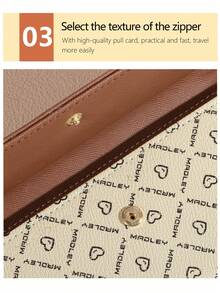 Classic Wallet - European Business Style, Zipper Closure Design, Double-Layer Structure, Card Slot Hidden Compartment And Photo Bag - Durable Nylon Lining, Black With Gold Accents - Perfect Gift For Valentine's Day, Mother's Day, Father's Day - 白色 - 查看 8