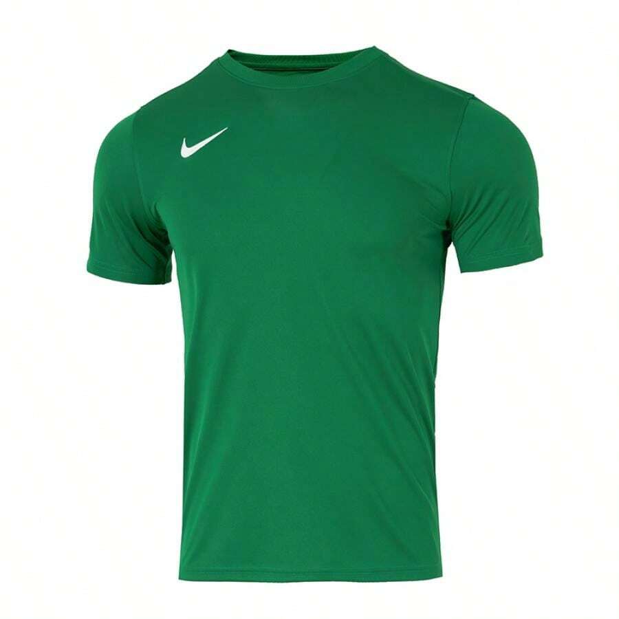 Nike Camiseta de manga corta, cuello redondo, corte holgado, diseño en blanco, ropa de entrenamiento profesional para hombres HF0524