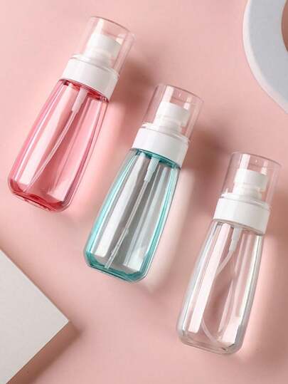 3 piezas - Botellas de spray de niebla ultrafinas, atomizador de Mist de alcohol pequeño, 3 tamaños (30ml/60ml/100ml) Te conviene un solo, Mists finos reutilizables para limpieza, rociado, maquillaje y cuidado de la piel, cuidado beige, sin fragancia y sin nutrición - Multicolor - Accesorios de viaje