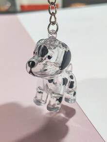 1 件透明狗毛收纳挂饰 - 扭蛋胶囊设计，小狗造型 | 男女通用宠物纪念配件，可作为钥匙扣和包包吊坠日常使用 | 适合返校、万圣节、圣诞节、情人节等场合的独特礼物，汽车配件，可爱哥特风 Y2k 万圣节配饰，教师节礼物创意