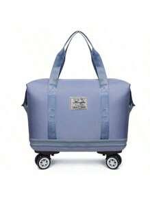 带轮旅行包，可扩展 2 层，大容量和多个口袋，适合学生毕业季、度假、多功能行李包，适合学校、学校配件、学校用品、旅行必需品、假日行李袋、行李箱、旅行包，适合女士 - 彩色 - 查看 14