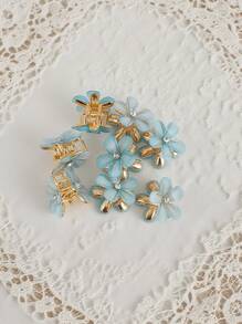 8 件/12 件/套什锦金属水晶花发夹适合日常旅行、聚会、海滩派对以及夏季、秋季和返校季节佩戴假日必备