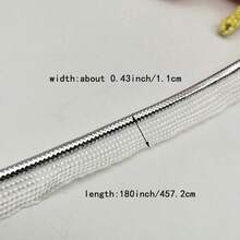 5 码斜纹带饰边，适用于缝制枕头、垫子和衣服上的卷边、滚边、铜线边 - 彩色 - 查看 2