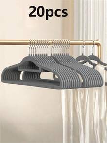 20 cái/10 cái Móc treo quần áo nhung nhiều màu chống trượt Móc treo quần áo nhung Móc treo quần áo dễ thương Móc treo quần áo tiết kiệm không gian tủ quần áo Móc treo quần áo thiết yếu cho gia đình Kẹp quần áo - Nhiều màu - Xem 13