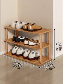 优雅的 6 层竹鞋架，采用天然木材饰面 - 节省空间且易于组装，适用于宿舍、走廊和厨房 - 时尚方形收纳整理器，适用于运动鞋、高跟鞋和细高跟鞋，鞋子收纳整理器 - 彩色 - 查看 16