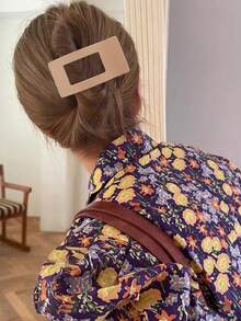 4pcs Women/Girls Flat Hair Clips, Matte Alligator Clips, Strong Hold Hair Clips, Non-Slip Handles, Fashion Classic Hair Accessories - Suitable For Thick & Fine Hair, Daily Hairstyles, Claw Clips, Hair Claws, Hair Slide, Hair Barrettes - Multicolor - View 4