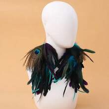 波西米亚风格吊坠耳环，复古羽毛流苏设计，选择您喜欢的颜色，搭配日常服装、晚会装饰、珠宝 - 彩色 - 查看 9