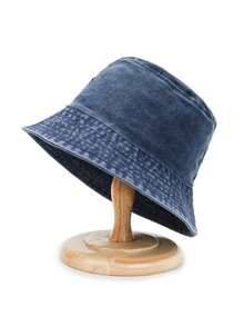 1pc Women's Solid Color Breathable Washed Bucket Hat, Suitable For Outdoor, Beach, Fishing, Daily Outfit, Spring/Summer - A - View 5