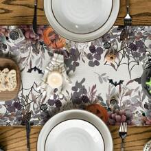 1/25pcs Halloween Ghost & Pumpkin Theme Table Flags, Kitchen Dining Table Decor, Fun Holiday Indoor Outdoor Home Decoration Party Supplies, Thanksgiving Party Favors, Holiday Gifts, Room Decor, Tabletop Decorations