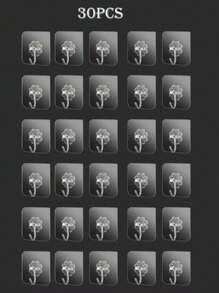 30/10 piezas Ganchos adhesivos sin costuras, a prueba de agua y óxido, adecuados para la cocina, comedor, sala de estar y baño