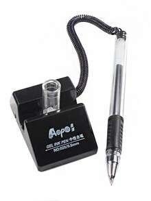 5pcs Desk Holder Fixed Gel Pen Counter Advertising Signature Pen Office School Stationery Table Gel Pen