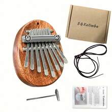 Wooden Mini 8 Keys Kalimba Thumb Piano, Portable Finger Thumb Piano, Wooden Cute Marimba With Lanyard Finger Musical Instrument For Piano Beginners, Birthday,Christmas Gift. - Wood Color - View 18