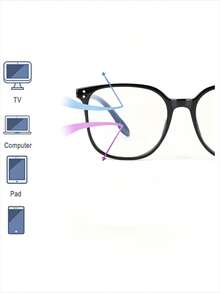 4-Piece Blue Light Glasses Women Set | Unisex Minimalist Style | Ideal For Reading & Computer Use | Multiple Color Combinations | Stylish Fashion Accessories For All Occasions Large-Frame Glasses