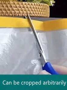 Cubierta desechable multiusos con cinta adhesiva - Protección resistente al agua para muebles durante la renovación y la limpieza - Película de PE transparente inodora para escuela, oficina, hogar, viaje, bolsa, organizador, almacenamiento