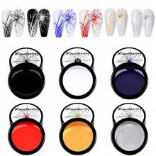 10ML UV Gel Varnish French Nails White Nail Polish Gel For Manicure Gellak Semi Permanent Hybrid Nails Art White Gel Nail Polish,Spider Nail Gel Polish Artistic Designs Spider Gel For Nails, Paint Wire Long Lasting Spider , Drawing Gel Polish For Line Outstanding Effect Nail Art Enthusiasts & Professional
