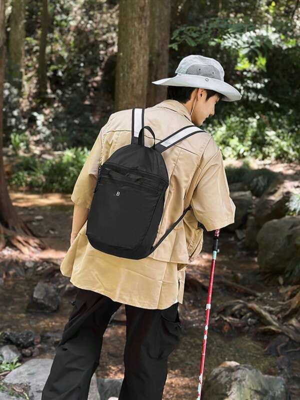 Mochila plegable de tela de moda para hombres, adecuada para deportes al aire libre