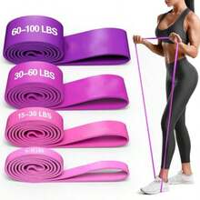 Pink Elastic Training Resistance Bands, Fitness Gym Home Workout Expander, Yoga Pull-Up Rubber Crossfit Training Equipment Yoga Resistance Bands - Multicolor - View 2