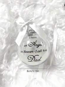 1 Stück Engel im Himmel Dekoartikel, Gedenk-Künstliche Federkugel Weihnachtsdekoration Anhänger, Weihnachtsbaum Dekoration, Heimdekoration, Weihnachtsfeier Zubehör, Weihnachts-Gedenk-Ornament Federkugel, Ein Teil meines Herzens ist im Himmel, Weihnachtsbaum Gedenk-Hängender Anhänger Geschenk für Mama, Papa, Sohn, Tochter, Schwester, Bruder, Oma, Opa