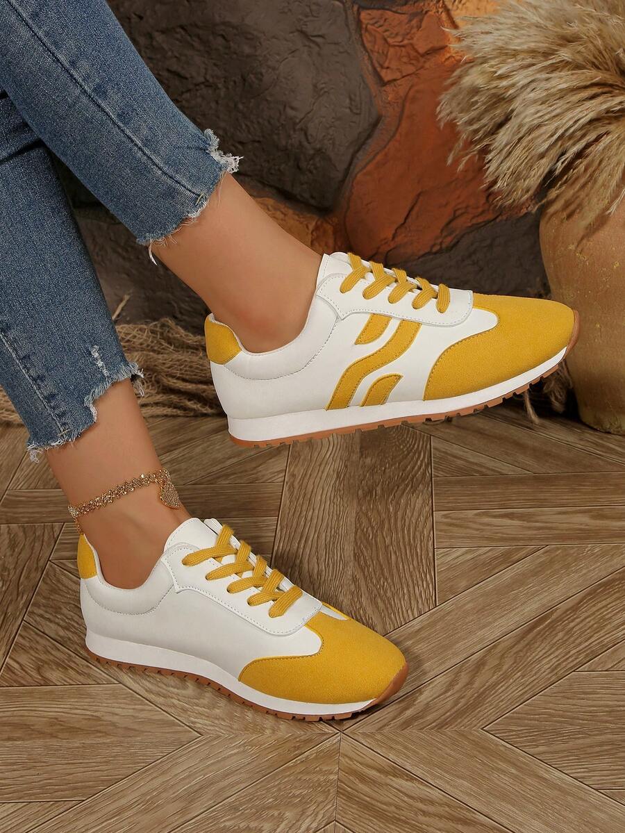 Tênis Femininos para Skate, Novos Tênis Casuais 2025, Sapatos Versáteis de Cadarço Plano e Moda, Plus Size 35-43