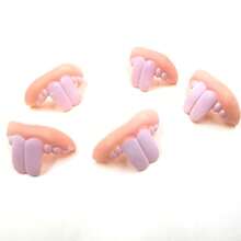 1pc Halloween Fake Teeth Toy, Rabbit Teeth Bunny Teeth, Funny Gag Plastic Soft Tooth Denture - Multicolor - View 12