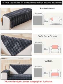 1 件厚毛绒沙发垫套，现代简约防滑保暖沙发座垫，防尘可洗沙发套，柔软防褪色，宠物友好，适合 L 型沙发和 1/2/3/4 座沙发，适用于卧室、办公室、客厅 - 深灰色 - 查看 14