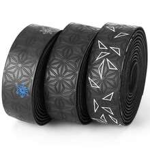 24New 1 Pair Road Bike Handlebar Tape Anti-Slip Shock Handle Bar Tape With PU Anti-Vibration Wrap Bicycle Handlebar Durable Tape - 1 cặp Tam giác Hồng - Xem 1