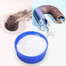 Agente de dragado de tuberías de gran potencia, limpiador de inodoros, desbloqueador de fregadero, agente de dragado de alcantarillado de cocina, limpiador de drenaje, 268g - En polvo - Ver 8