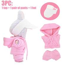 Kapuzenpullover + Visormütze Set, passend für 17CM/BUBU süße Kleidung, Modeaccessoires, Merchandise (ohne Plüschpuppe)
