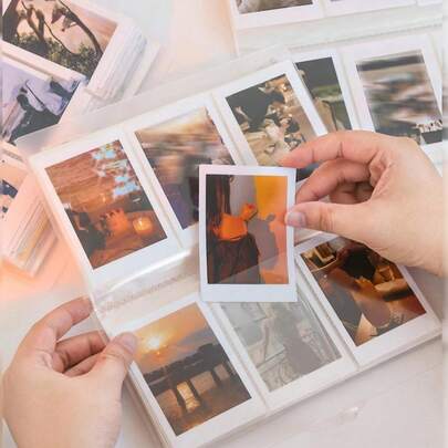1个300张/240张/84张便捷透明磨砂相册，大容量收藏相册，适用于3寸照片、偶像卡、名片、身份证、邮票、门票、照片、卡片等物品