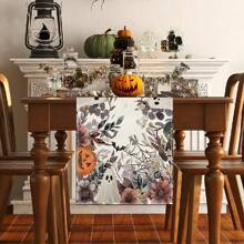 1/25pcs Halloween Ghost & Pumpkin Theme Table Flags, Kitchen Dining Table Decor, Fun Holiday Indoor Outdoor Home Decoration Party Supplies, Thanksgiving Party Favors, Holiday Gifts, Room Decor, Tabletop Decorations