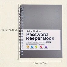 1 Password Participation Book, Alphabetically Arranged Password Diary And Organizer, 4.7inch X 6.1inch Mini Size Personalized Password Journal With College Level Grid Pages, Perfect For Home And Office Organization - 綠色-SPP-P - 查看 7
