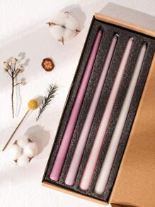 4pcs/Gradient Color Candle Set For Wedding, Festival, Candlelight Dinner, Home Decoration ,Customized Candles Are The Best Gift For Mothers And Loved Ones,30.5cm Long Pole Candle,Room Decor,Gifts Birthday Graduation