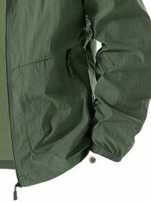 Chaqueta deportiva ligera de unicolor para hombre para verano, transpirable, de manga larga con protección solar para correr y hacer ejercicio