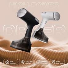 1pc High Power Portable Garment Steamer, Fast 20S Mist, Large Water Tank, Stainless Steel Steam Panel, Quick For All Fabrics, Home & Travel Use,