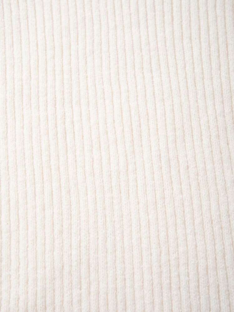 OFFICEAU Men's Ribbed Knit Sweater, Casual Loose Pullover Polo Neck Knitwear Top, Autumn/Winter, Old Money - Apricot - View 9