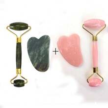 4-In-1 Jade Comb Add Natural Jade Roller Massager For Face Roller Gua Sha Jade Stone Face Massager Anti-Wrinkle Lift Facial Beauty Skin Care Tools,Beauty,Skin Care Products,Spa,Self Care,Skin Care Tools,Face Care,Esthetician Supplies,Massage,Face Massage Tool,Face Roller - Green - View 13