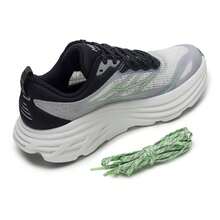 Hoka Bondi 8 TS Caged Running Shoes, Lightweight & Breathable, For Men & Women, Road Running, 1155391-WTTR - White/Green Apple - View 6