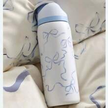 New O-Wal-A Vacuum Flask With Straw 24oz/32oz,Can Be Used For Outdoor Sports, Heat Preservation Time Cold And Hot Water Can Be Insulated, Frozen Drinks, Beautiful Appearance, Exquisite Workmanship, Suitable For Camping, Work, Indoor Use. - 撲克黑 - 查看 1