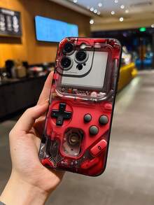 1 件红色未来派游戏机 TPU 防震手机壳，适用于 Apple 7 8 XS XR 11 12 13 14 15 16 13 Pro Max 16 Pro Max 14 Plus、型号 A35 S25 Ultra A06 A16 S24 FE S20 S22 Plus S25 Ultra S25 S22 S21 A33 5G A12 A15 A23 A52 5G、Galaxy S21 Ultra、Galaxy S25、Galaxy A71 4G、Galaxy S21 Plus、Galaxy S22+、Galaxy A51 4G、F05 A04 A24 4G、男女个性化礼物防水防摔防刮 - 紅色 - 查看 2