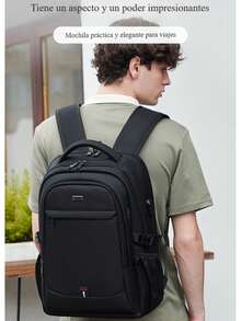 Large-Capacity Backpacks, Casual Backpacks, Multifunctional Computer Bags For Business Trips - Black - View 3