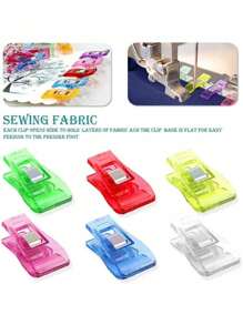 10/20 قطعة/مجموعة مشابك بلاستيكية ملونة عشوائية الحواف لتثبيت الأقمشة والخياطة والتصميم اليدوي، مشابك للتنجيد والتجليد والأعمال اليدوية