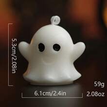 Halloween Ghost Shaped Scented Candle, Handmade Decor Piece For Holidays, Home, Restaurant, Birthday, Party, Bathroom (No Wooden Base Included) Home Decor Halloween Decor Room Decor - Various - View 12