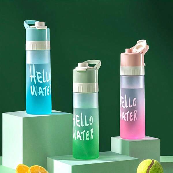 Spray Mug, 2 In 1 Large Capacity, Wide Mouth Leak Proof, Fitness Water Bottle For Hiking, Gym, Cycling And Sports Activities Easy To Carry