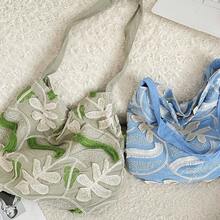 Women Crossbody - 花朵綠色 - 查看 2