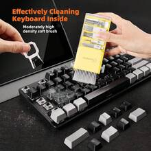 Laptop Screen Keyboard Cleaner Kit, All In 1 Electronics Cleaning Tool For MacBook IPad  Pro Cell Phone, Brush Tool For Tablet, Computer, PC Monitor,TV Camera Lens With Patent, Yellow,9600825 - Yellow - View 5