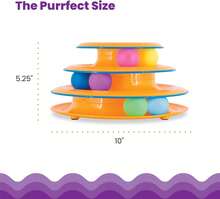 Tower Of Tracks 3-Level Cat Track Toy With 6 Balls, Interactive Toy For Indoor Cats, Orange,9632733 - 酒紅色 - 查看 7