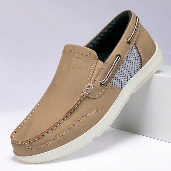 Nieuwe casual loafers voor heren, lichtgewicht en comfortabele, ademende instappers met ronde neus, antislipschoenen voor buitenwandelen en alledaagse casual schoenen