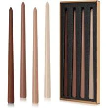 4pcs/Gradient Color Candle Set For Wedding, Festival, Candlelight Dinner, Home Decoration ,Customized Candles Are The Best Gift For Mothers And Loved Ones,30.5cm Long Pole Candle,Room Decor,Gifts Birthday Graduation