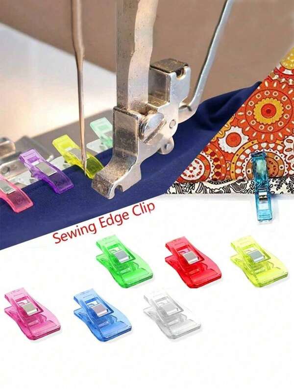 10/20 Stücke/Set Mini Kunststoff Quiltclips mit zufälliger Farbe und Kante, Nähclips, Scrapbooking Clips, Stoffbefestigungsclips für DIY Basteln