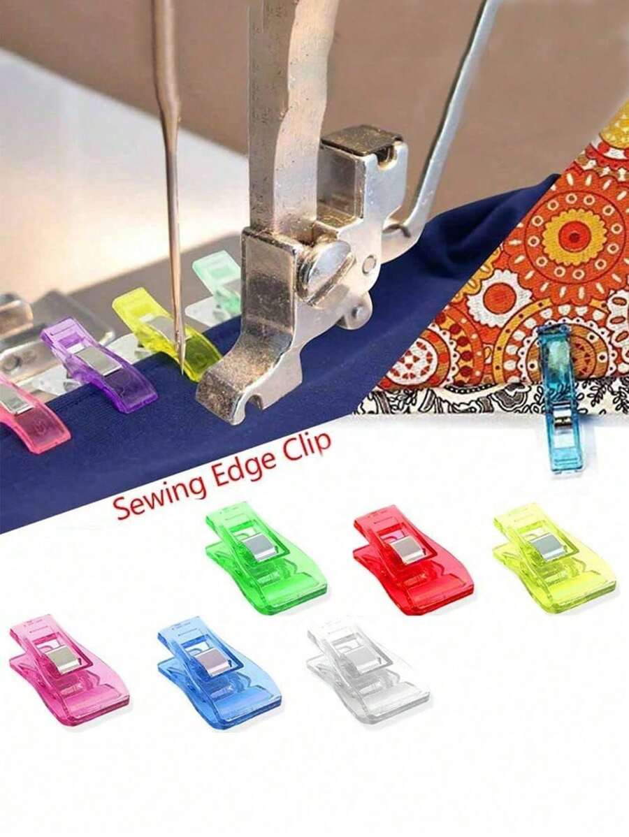 10/20 قطعة/مجموعة مشابك بلاستيكية ملونة عشوائية الحواف لتثبيت الأقمشة والخياطة والتصميم اليدوي، مشابك للتنجيد والتجليد والأعمال اليدوية